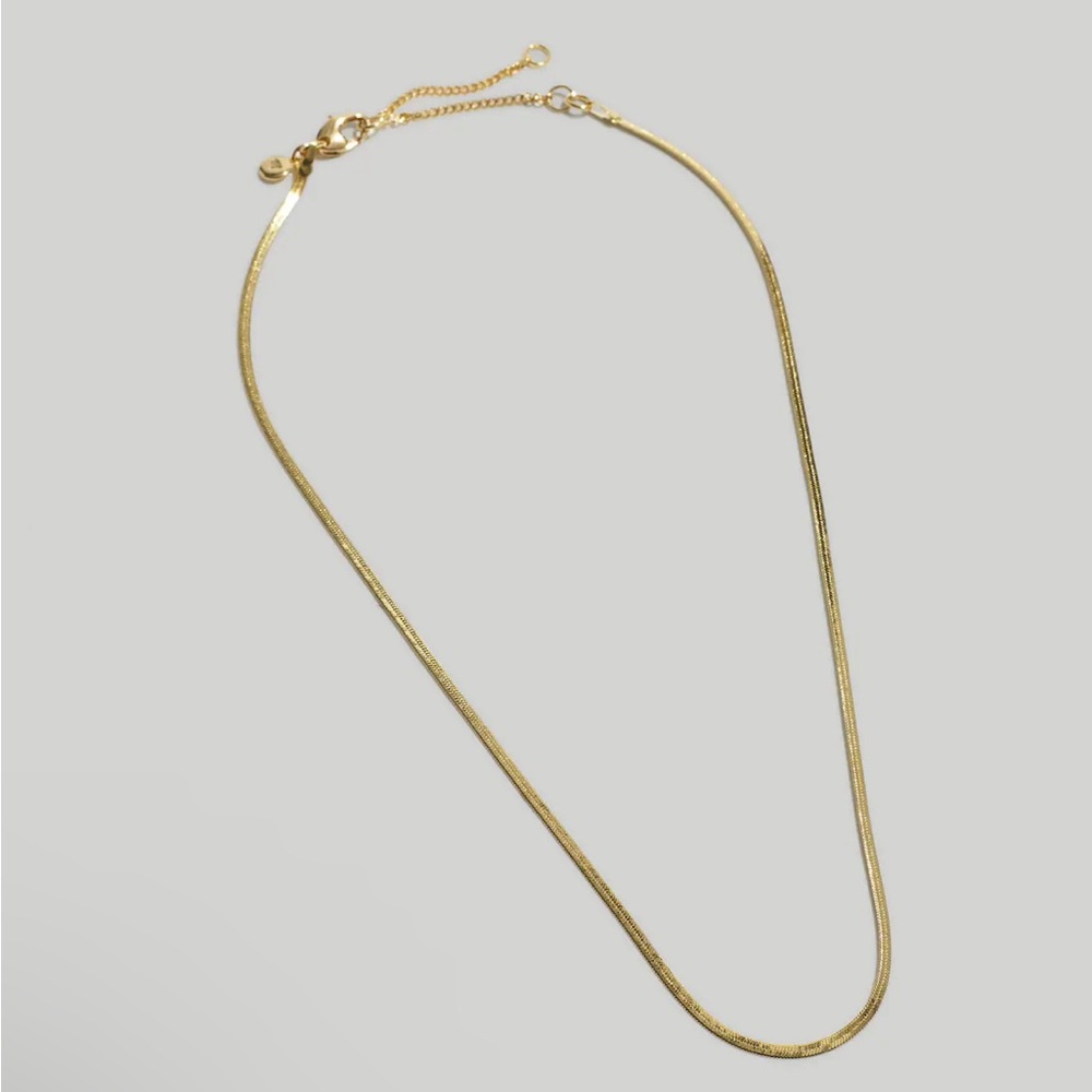 Madewell Delicate Collection Demi-Fine Skinny Herringbone Chain
